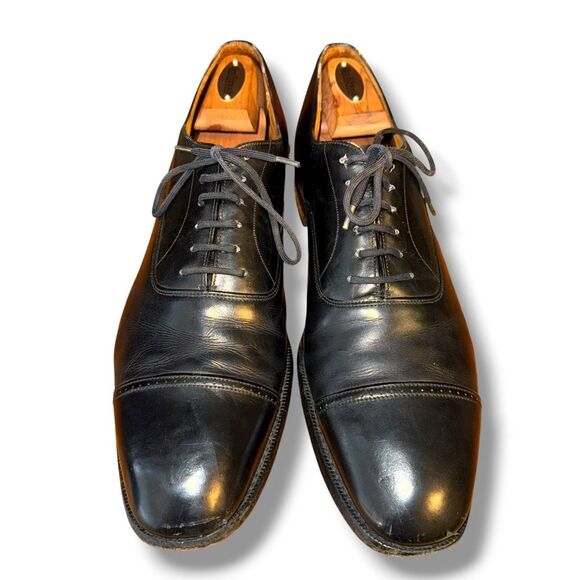 Black Church’s Cap Toe Oxford Dress Shoes Sz 11.5 - Picture 9 of 11